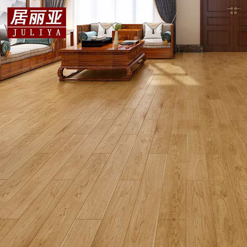 橡木锁扣地热印尼柚木18mm纯实木家用轻奢极简灰色系室内环保地板