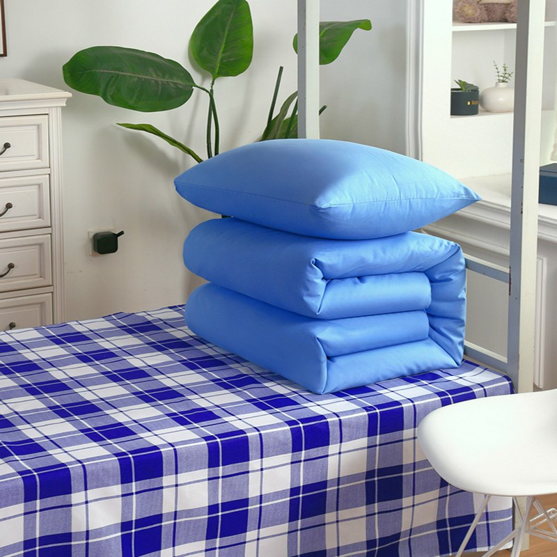 学生宿舍床单被套三件套寝室蓝色C被套单件天蓝色学生单人床品套