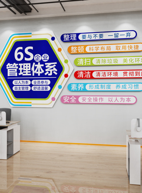 企业文化墙工厂车间6s管理办公室布置仓库安全R生产宣传标语墙贴