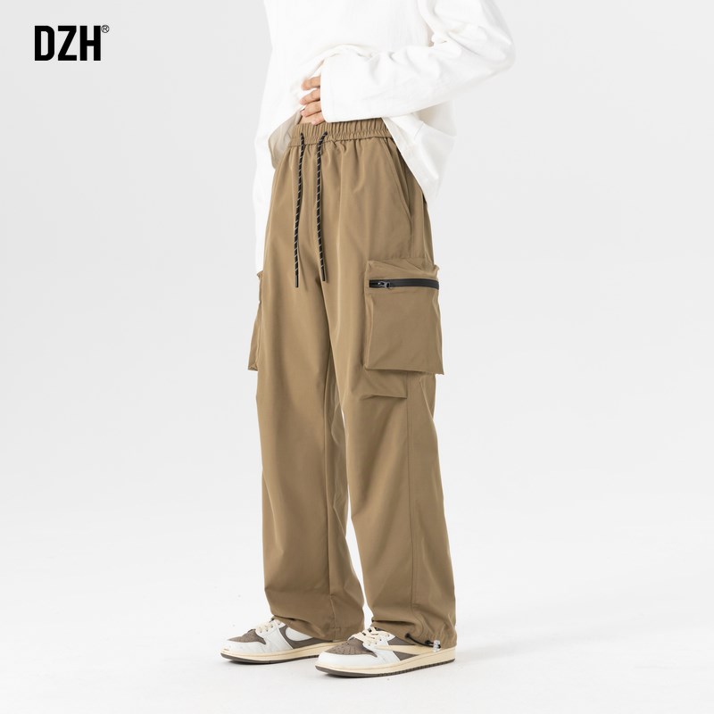 男士冲锋裤男款黑色工装裤男春季机能裤抽绳束脚裤2025新款伞兵裤