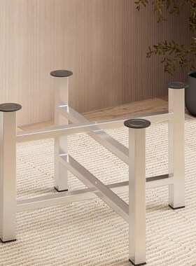 餐桌脚大圆桌架可折q叠铁艺桌腿支架实用加厚桌架实用桌脚架