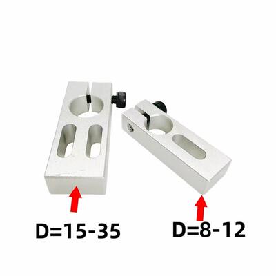单孔光轴固定夹开口式夹紧螺纹垂直固定长圆孔型RDV11 AMCU铝合金