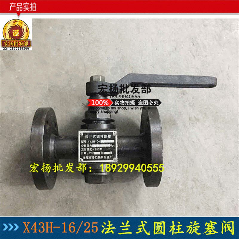 X43H-16/25法兰式圆柱体旋塞阀/锅炉旋塞阀/水位计旋塞阀DN20DN25