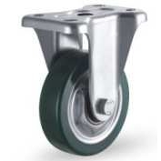 CLB01-D200-UC 8寸铁芯聚氨酯绿色 固定轮 双6204轴承YHD