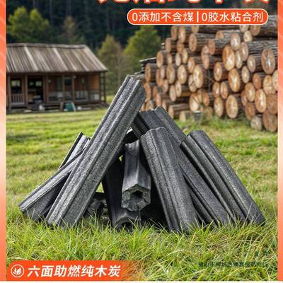 木炭烧烤碳烤炉家用木炭无烟碳果木炭烧烤木炭竹炭室内碳块速燃炭