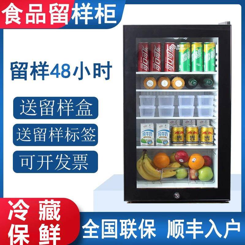 幼儿园食品留样专用柜饮料冷柜留样冰箱小型家商用冷藏展示柜带锁