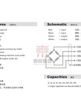 美国Transcell传力DBSL轮辐称重传感器DBSL-3T拉压力传感器5T10T
