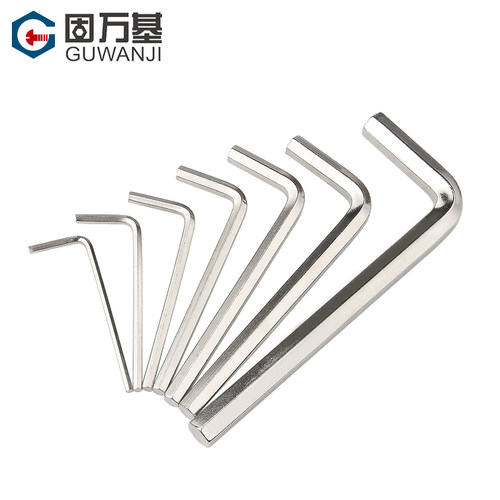 碳钢L型内六角扳手内六角方形匙套装螺丝刀0.9/2/3/4/5/6/8-10mm