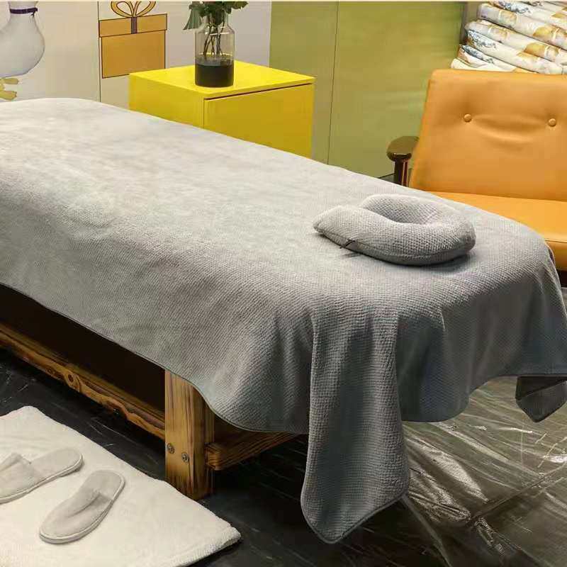 美容床单美容院专用高档铺床端纯色加大吸水绒盖巾毯柔.软床单纯