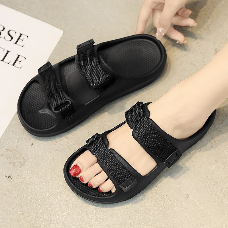 特大码拖鞋女夏41一43脚宽脚胖孕妇外穿厚底宽松防滑踩屎感凉拖鞋,女鞋,一字拖,淘宝优惠券,粉丝福利购,淘宝优惠卷