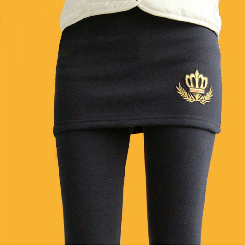 假两件打底裤女外穿秋冬裙裤黑色弹力裤女士百P搭包臀加绒小脚裤