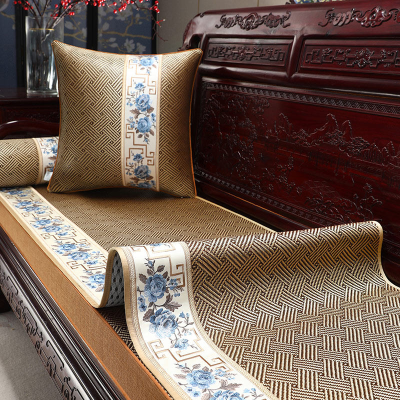 中式红木沙发坐垫夏季夏天款冰藤凉席垫子实木沙发垫凉垫套罩盖布,居家布艺,沙发垫,淘宝优惠券,粉丝福利购,淘宝优惠卷