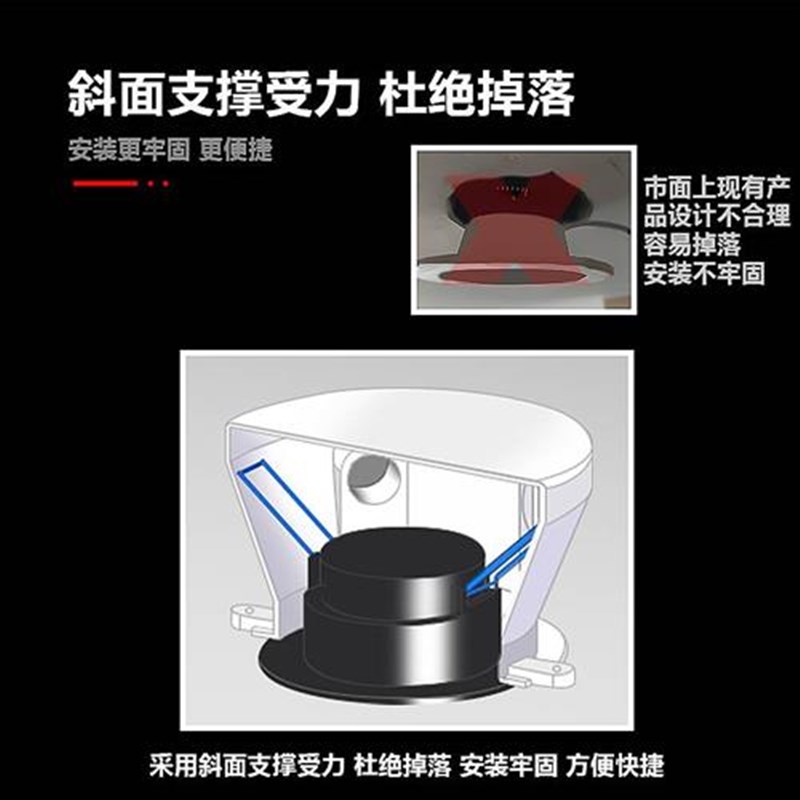 筒灯预埋底盒现浇楼板暗装灯头盒混凝土射灯通灯pvc预埋盒暗线盒