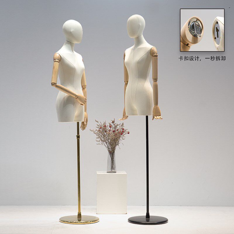 挂件手韩版小胸锁骨模特道具女半身服装店橱窗人体展示架子加厚款