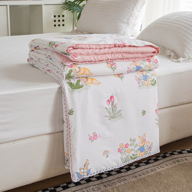 新款小清新印花泡泡棉夏被单人宿舍被子空调被夏凉被礼品被薄被子,床上用品,化纤被,淘宝优惠券,粉丝福利购,淘宝优惠卷