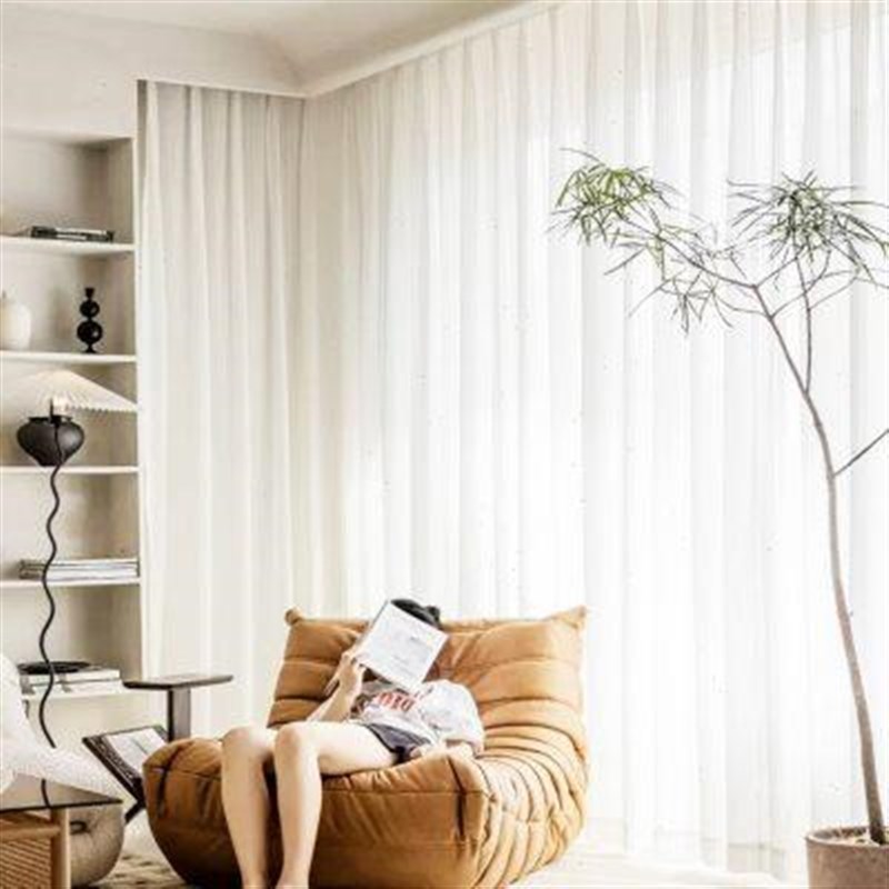 梦幻竖百叶纱帘窗帘透光不透人客厅阳台白纱2024款纱帘飘窗窗纱帘