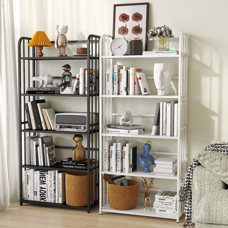 简易书架落地置物架铁艺客厅储物架儿童小型阅读收纳架子卧室书柜,住宅家具,书架,淘宝优惠券,粉丝福利购,淘宝优惠卷