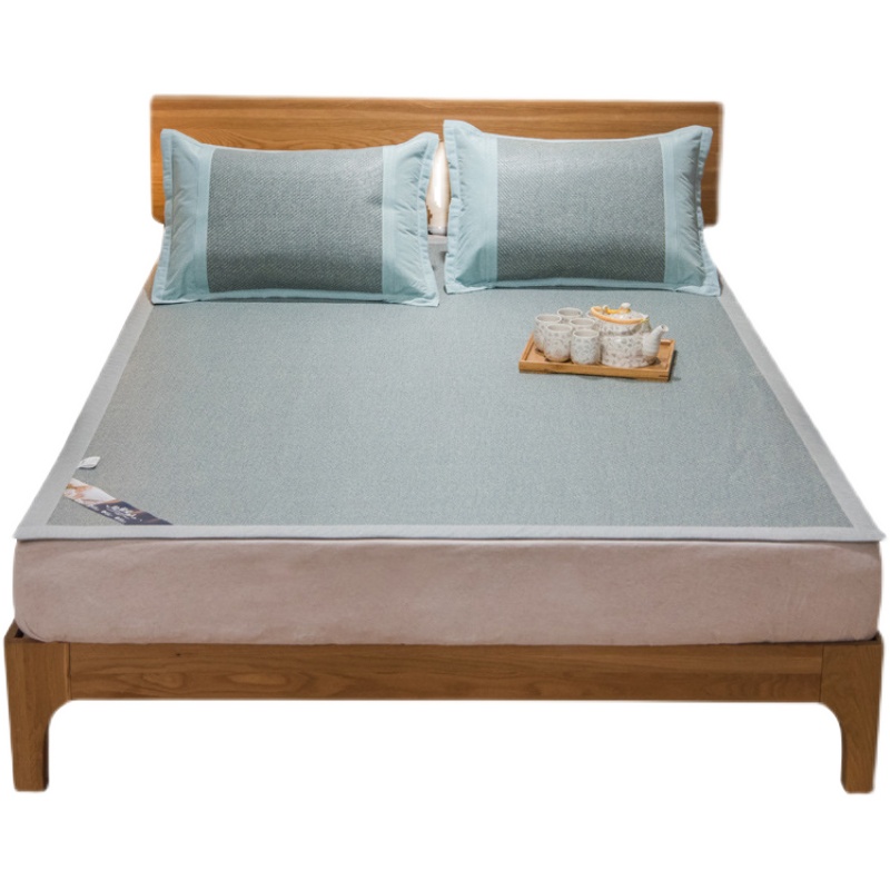 夏季印尼藤席加厚软席套件1.5米床家用空调1.8m凉席三件套可折叠