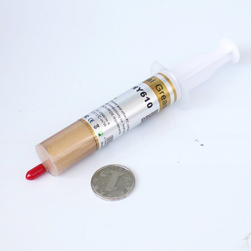导热硅脂 导热硅胶 cpu导热膏e 30g硅脂 显OO卡大针V管装 金色散