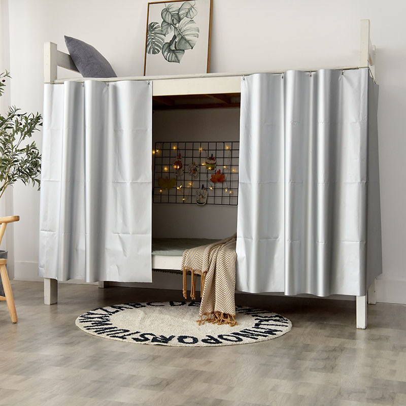 加厚强遮光布床帘大学生宿舍简约纯色上铺P下铺不透光男女寝室