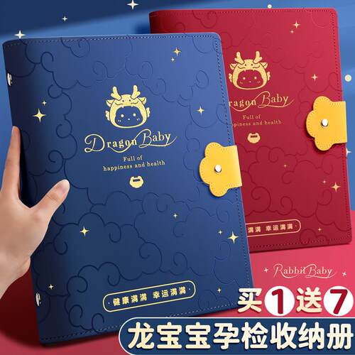 龙宝宝孕检收纳册孕妇产检资料收纳袋孕妈妈孕期档案册怀孕彩超检