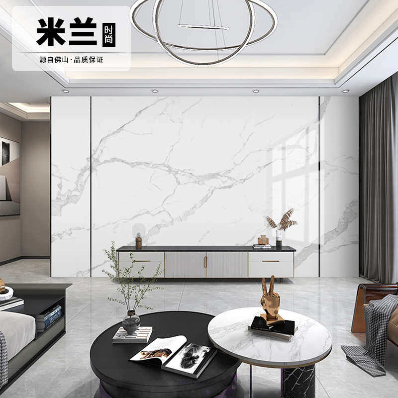 电视简约客厅墙连大板现代1200x2400板背景瓷砖岩纹玄关地砖别墅