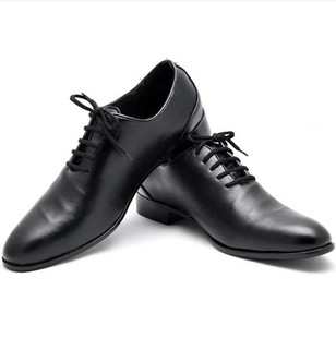 青年发型师影楼潮流时尚 男士 商务英伦正装 Y黑白色皮 低帮尖头皮鞋