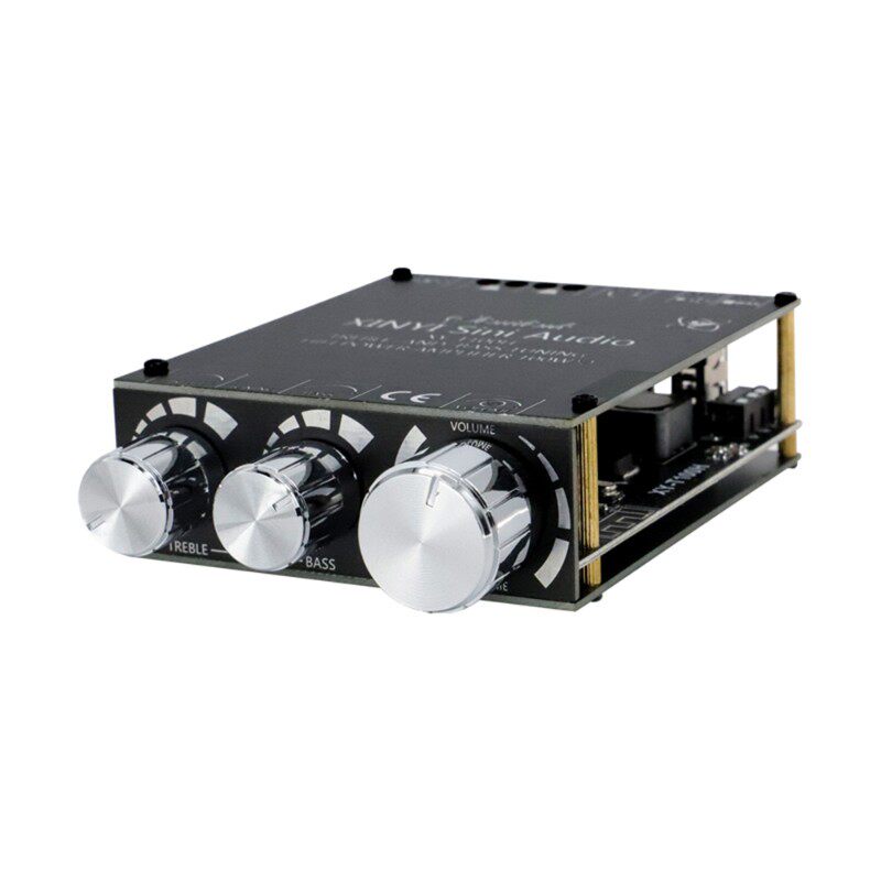 T100H 蓝牙5.0数字功放模块带前级高低音调节立体声功放板100W*2