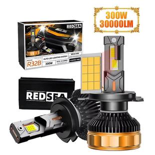大功率300W白光汽车led大灯四铜管led车灯12V24V汽车led灯泡6000K