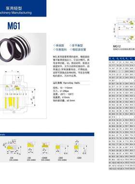 原装BGM进口机封 MG1-35 博格曼Burgmann 机械密封