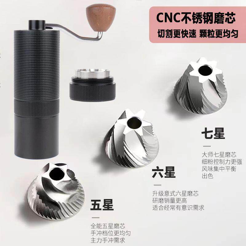 手动磨豆机咖啡研磨器不锈钢磨芯分段意式手动研磨器cn便携式