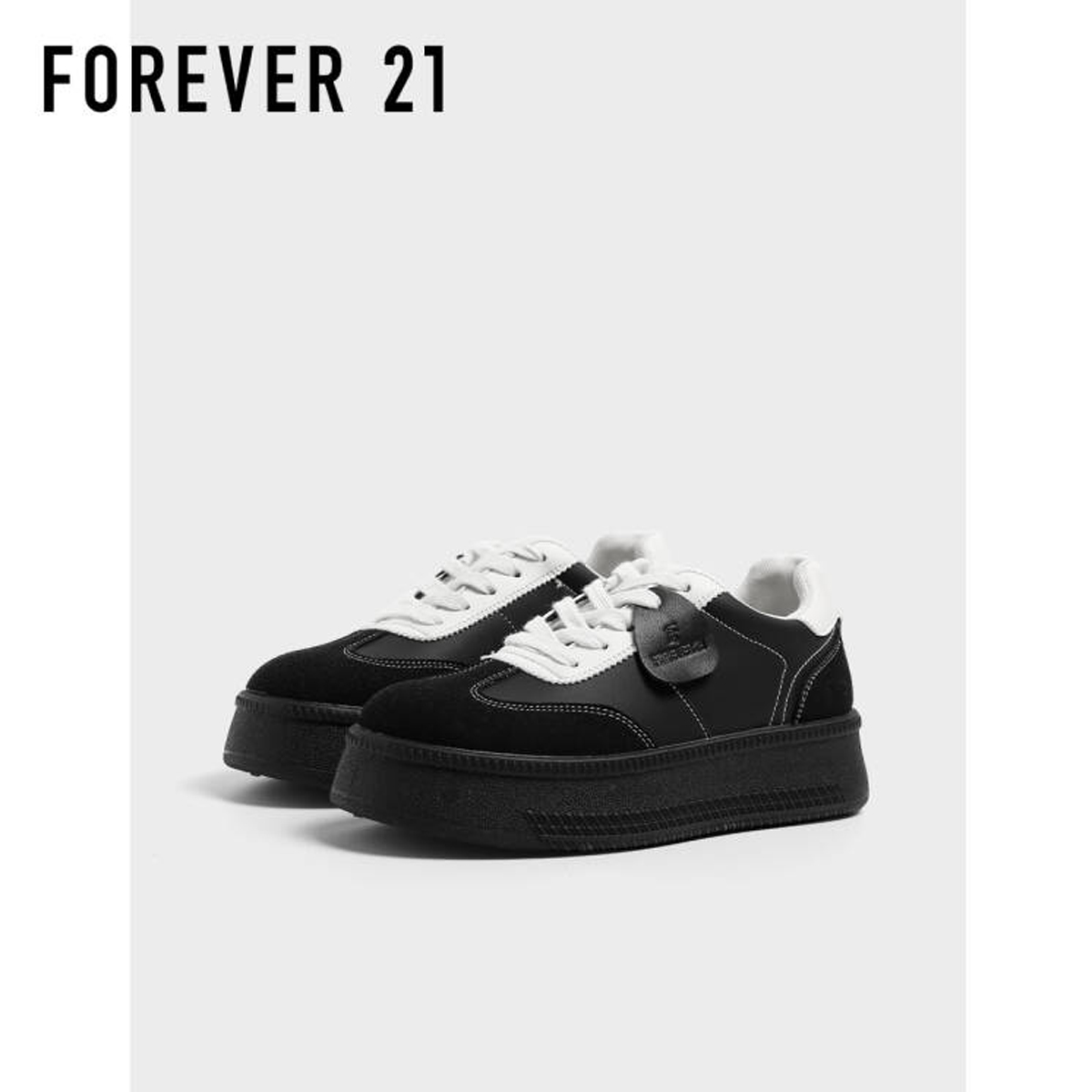 FOREVER21复古厚底圆头德训鞋