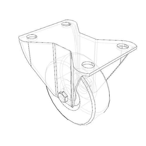 CSPK150-R6寸轮宽32MM  载重160KG 橡胶固定轮  米思米