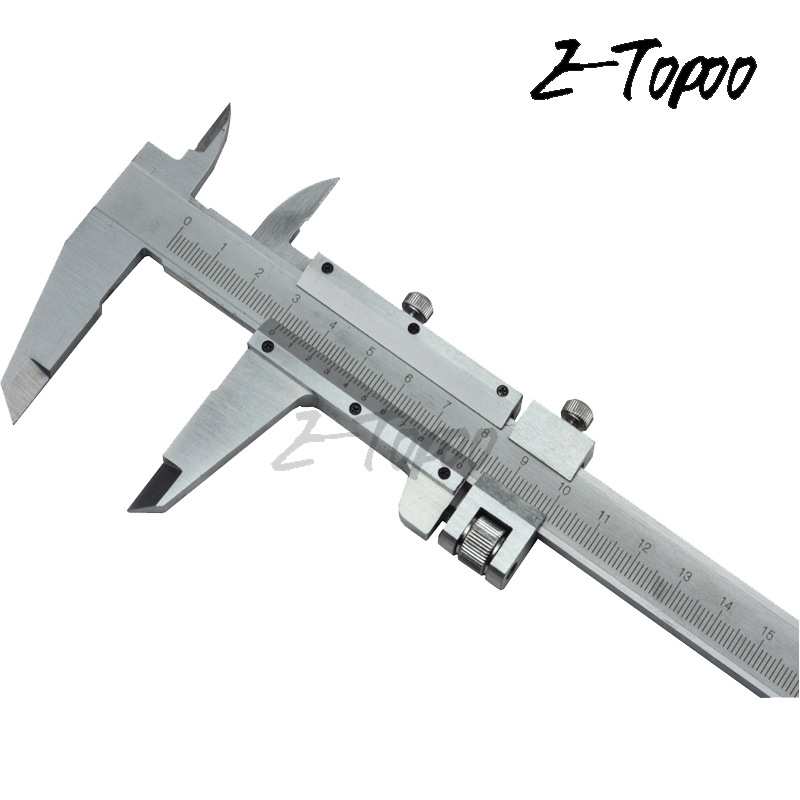 HUOTO 200MM 0.02/0.05MM 微调 碳钢 游标卡尺 带深度杆