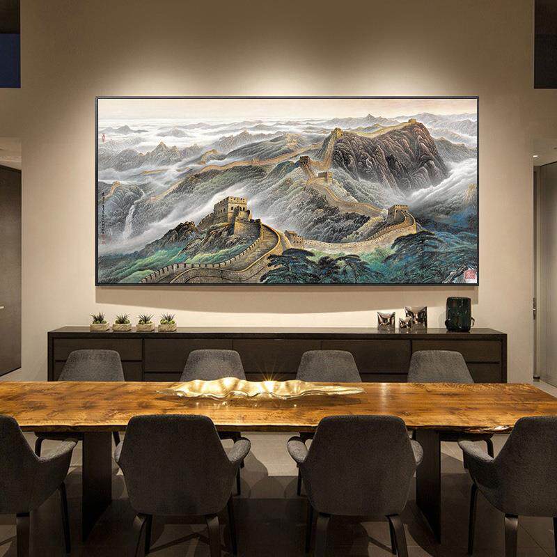 兰薇妮玄关挂画走廊竖版现代简约卧室家居装饰画景色万里长城