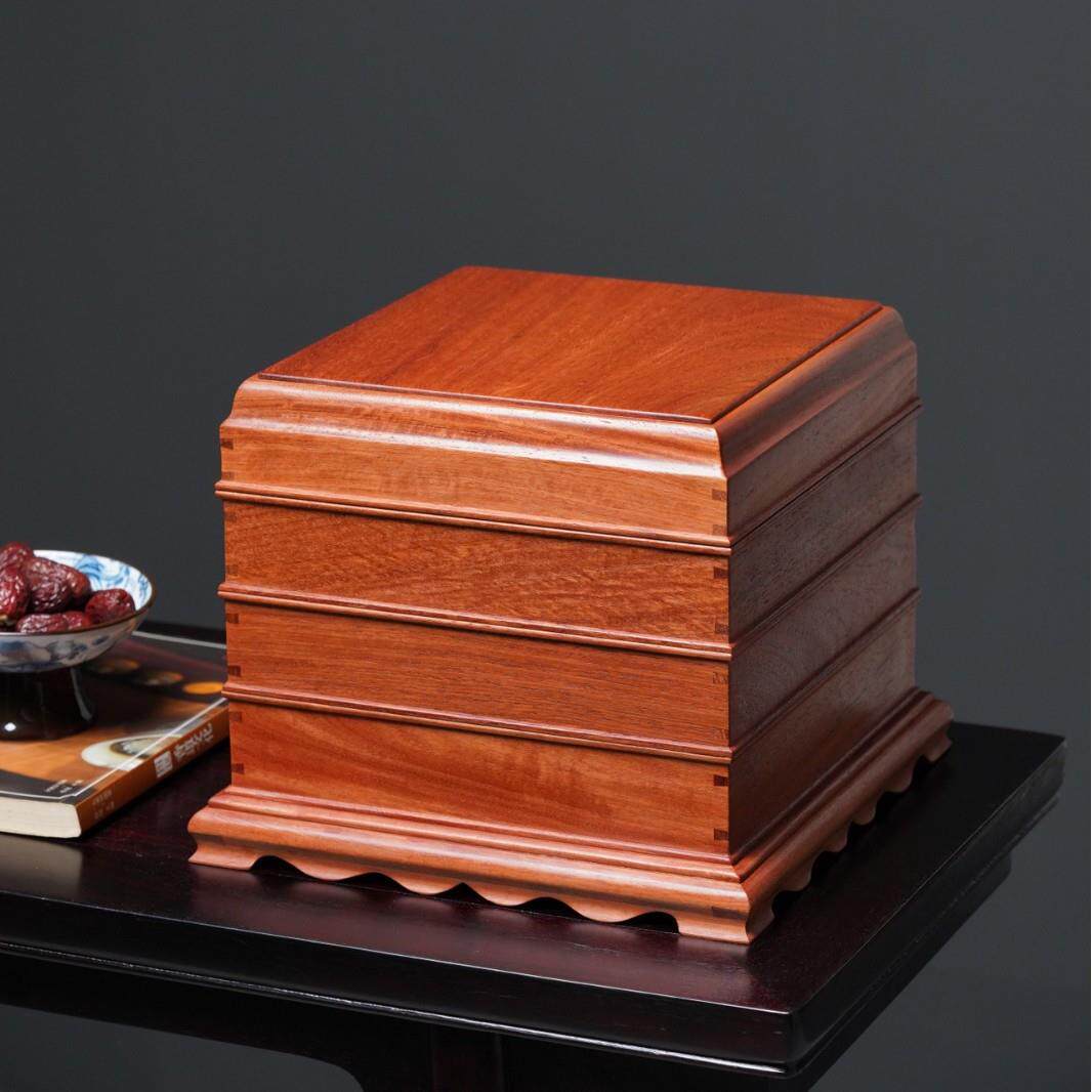 缅甸花梨木干果盒实木多层分格带盖果盘普洱茶收纳盒点心盒水果盘