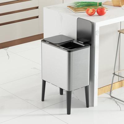 GAOK加高可拆卸高脚垃圾桶不锈钢智能感应无盖系列分类6658CJ