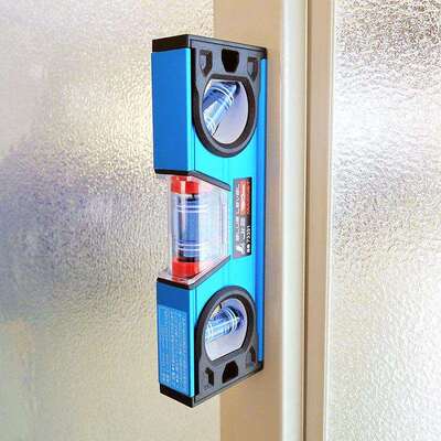 亲和测定企鹅牌水平尺高精度小巧便携多功能装修平衡尺靠尺 73360