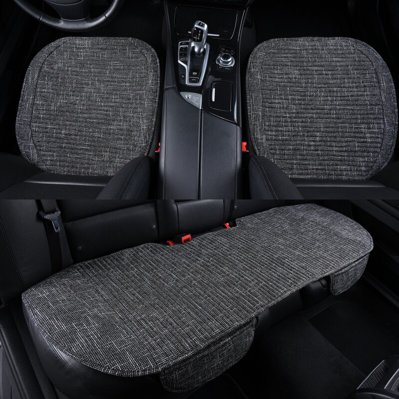 养生汽车小三件坐垫无靠背三件套亚麻单J片荞麦壳座垫决明子小方