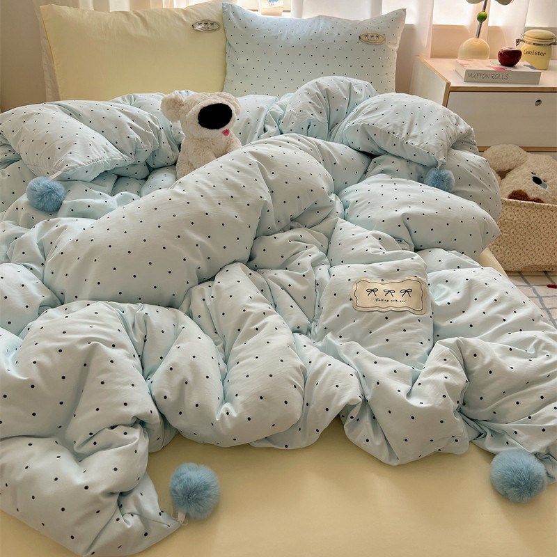 梨梦 ians少女心小清新四件套床单被套床上用品