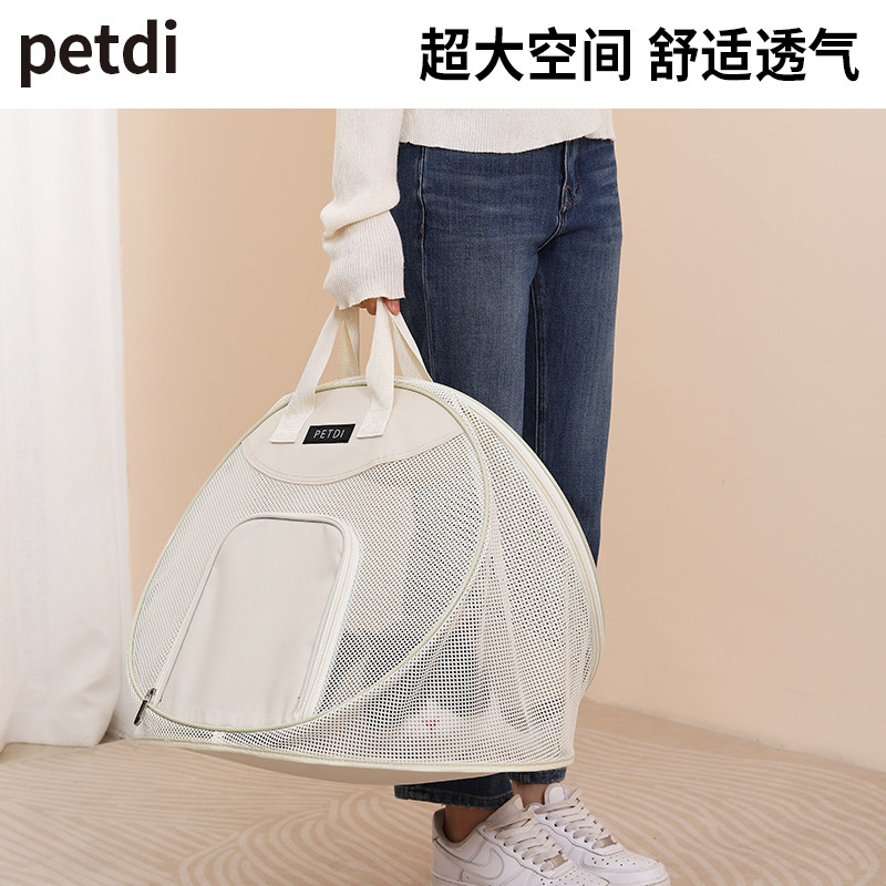 手提式猫包猫咪便携外出出行袋夏天透G气折叠轻便大容量两只宠物
