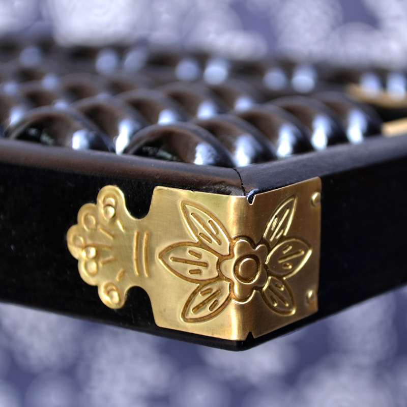 成年人大号19档7珠老式算盘老年人实木质木制算珠黑色十九档七珠