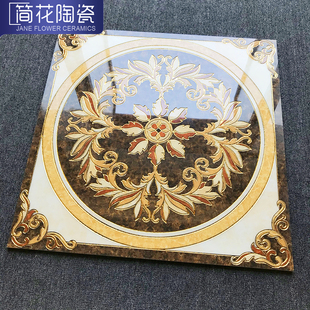 入户玄关800x800单片拼花瓷砖 客厅饭厅M微晶石过道走廊地毯花地