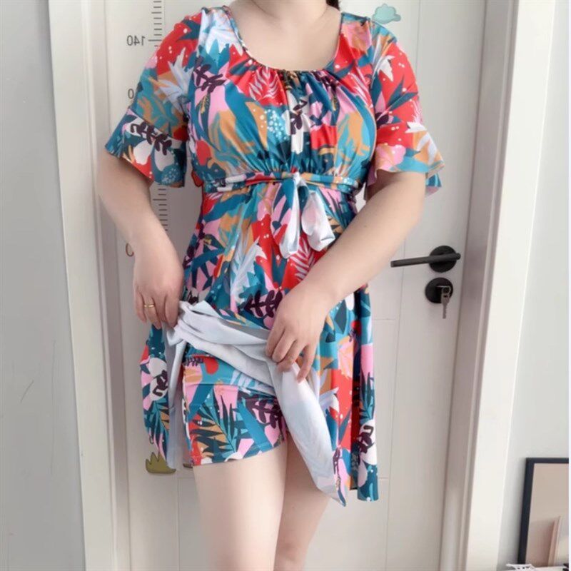 加肥加大游泳衣女200斤大尺码胖mm2025新款高级赶温泉保守两件式