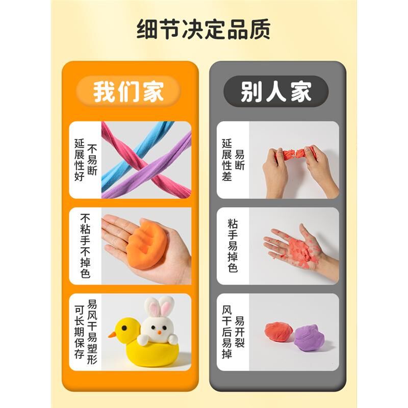 超轻粘土橡皮泥彩泥儿童幼儿园24色手工太空泥36黏土玩具