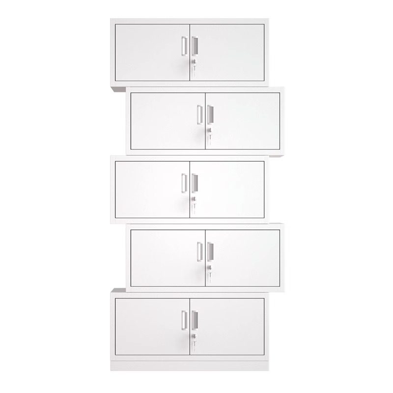 两件式五节档案柜铁皮文件柜办公室财务资料凭证柜多层带锁矮柜顶