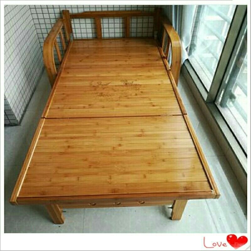 包邮竹木沙发床折叠床午休床躺椅床单人床双人床凉席竹床实木睡床,住宅家具,可折叠床,淘宝优惠券,粉丝福利购,淘宝优惠卷
