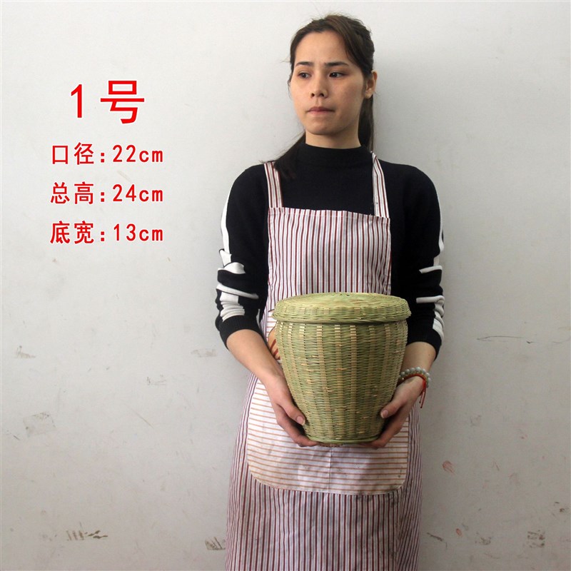 竹编制品 竹编茶叶篓收纳筐超市陈列展示筐 大号水果篮大竹筐