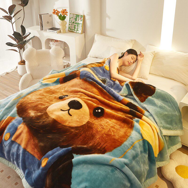 拉舍尔毛毯加厚保暖冬季牛奶珊瑚法兰绒小被子冬天盖毯午睡沙发毯