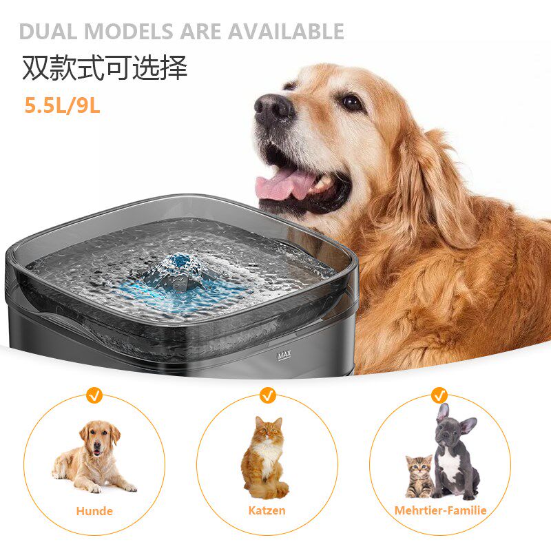 狗狗饮水机自动喝水器智能循环过滤流动水大小型犬插电大容量狗用